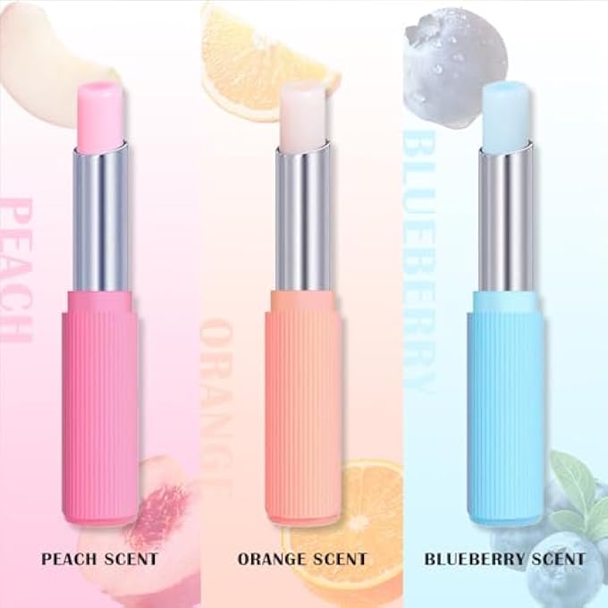 BINGBRUSH 3PCS-DOUBLE CORE LIPSTICK,ULTRA MOISTURIZING NOURISHING LIP CARE BALM WITH FRUIT FRAGRANCE, LONG-LASTING HYDRATION TO REPAIR DRY WATERPROOF MOISTURIZER LIPSTICK SET (ORANGE+PEACH+BLUE BERRY) - Image 3